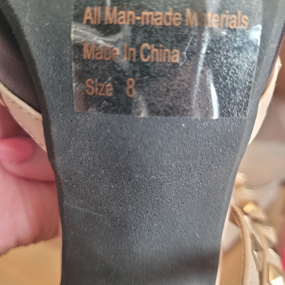Charlotte Russe Black and Cream Studded Heels - Picture 4 of 5